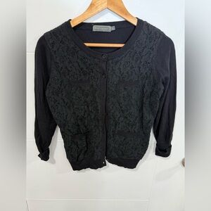 Black Knit Cardigan Sweater